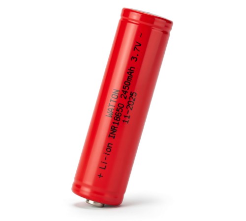 Watton INR 18650 2450mAh 3.7V Li-ion Şarj Edilebilir Pil - Kırmızı