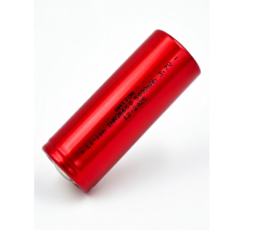 Watton INR 26650 5000mAh 3.7V Li-ion Şarj Edilebilir Pil - Kırmızı
