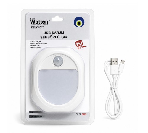 HAREKET SENSÖRLÜ USB ŞARJJLI LED LAMBA WT-739