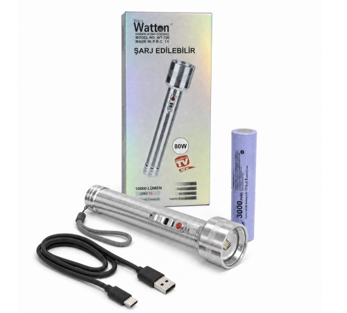 80W IŞIK GÜCÜ 10.000 LÜMEN NOSTALJİ TİP EL FENERİ WT-750