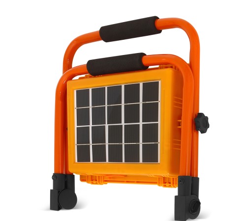 Watton WT-734 P70 LED Solar Panel Şarjlı Taşınabilir Projektör (176 SMD + Yan LED)