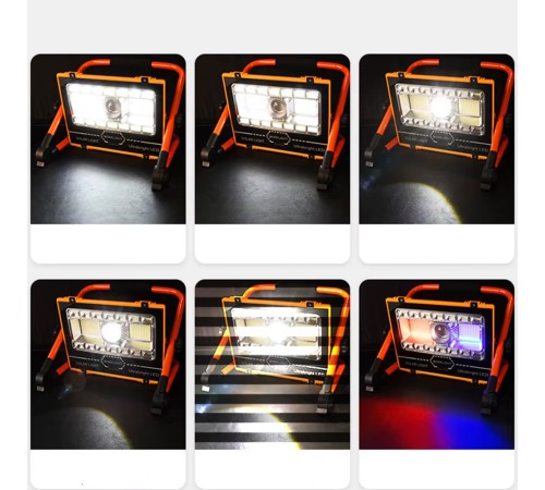 P70 LED +176 SMD +11+11 LED ŞARJLI PROJEKTÖR Watton Wt-734 Solar Panel