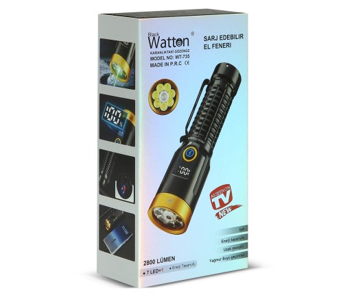 2800 LÜMEN ÖZEL SERİ YEŞİL LAZER ÖZELLİKLİ MIKNATISLI WATTON WT-735