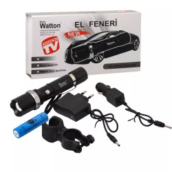 Zoomlu Şarjlı EL Feneri  Watton Wt-038